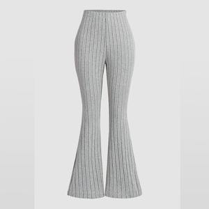 Pantalones de chándal de cintura alta para mujer Pantalones cómodos de lona elásticos para uso diario con cintura elástica y bolsillos - Product Image 1