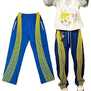 Pantalon de survêtement pour hommes de qualité supérieure personnalisé Style Baggy rayures latérales haute coton polaire chaud épais ample taille élastique Joggers - Product Image 1