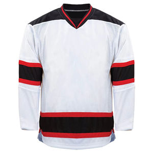 Maillot de hockey sur glace respirant imprimé personnalisé pour hommes, vente en gros, faible MOQ, haute qualité, en maille, 100 % polyester, pour l'entraînement - Product Image 5