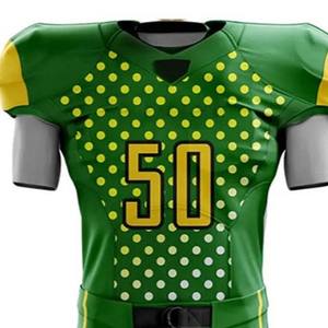 Uniforme de Fútbol Americano para Hombre, Camiseta Verde con Detalles Amarillos y Pantalones Acolchados Verdes a Juego, Ropa Deportiva para Entrenamiento Atlético - Product Image 4