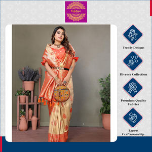 Nouveau Stock Arrivée de Qualité Premium Nouveau Designer Vêtements Ethniques Viscose Soie Belle Doux Femmes Vêtements De Mariage Saree - Product Image 2