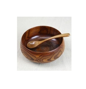 Tazón Decorativo de Madera Pulida para Servir Frutas y Ensaladas, Hecho a Mano, Decoración de Mesa de Boda de Lujo - Product Image 1