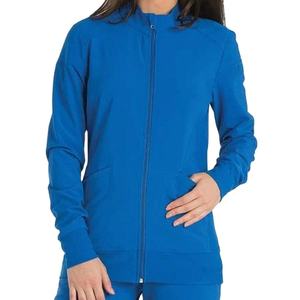 เสื้อแจ็คเก็ตแพทย์หญิงระดับพรีเมียม น้ำหนักเบา ชุดยูนิฟอร์มพยาบาล ผ้าสเตรช ซิปยาวด้านหน้า ดีไซน์กระเป๋าอเนกประสงค์ - Product Image 3