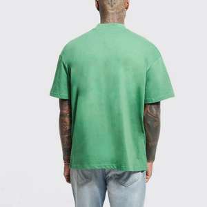 Camiseta beige de gran tamaño para Hombre | Camiseta de algodón informal de corte holgado | Top de estilo urbano moderno para verano y uso diario - Product Image 2