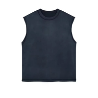 Débardeur Athlétique Sans Manches en Sergé de Polyester à Col Montant avec Logo Personnalisé pour Hommes – Idéal Fitness, Entraînement, Gym – Écologique – Vente en Gros