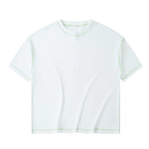 Camiseta personalizada de alta calidad, en blanco de gran tamaño con camiseta lisa Camiseta de algodón Gsm, camisetas transpirables básicas de manga corta con etiqueta privada - Product Image 5