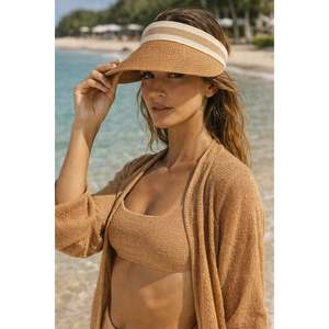 Casquette de soleil à large bord Camel pour sports d'été et plage HSR2000 - Camel - Product Image 5
