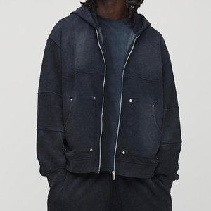 Survêtement imprimé à capuche délavé à l'acide, design personnalisé avec pierres, streetwear homme très demandé, respirant pour l'hiver, 2-en-1, vente en gros tendance - Product Image 1