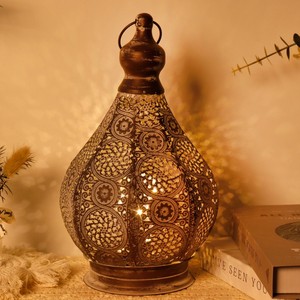 Lanterne en fer antique avec lanterne florale décorative en métal bougeoirs bocaux pour la décoration intérieure décor de noël nouveauté - Product Image 2