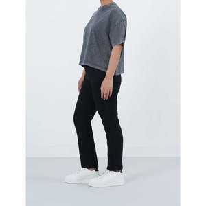 Camiseta Corta de Cuello Redondo para Mujer, Estilo Urbano, con Logotipo, de Algodón Jersey, Corte Regular, Transpirable, Verano, Fabricante OEM ODM, Venta al Por Mayor - Product Image 3