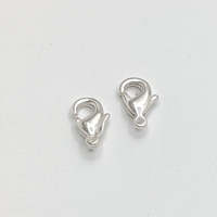 Connecteur mousqueton plaqué argent 925 de 12 mm pour la fabrication de bijoux, finitions Or/Argent/Or rose/Laiton nu, lot de 5 pièces en forme de goutte, nickel