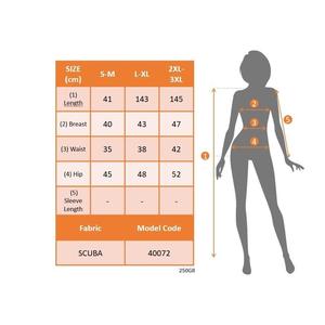 Abito da sub a figura intera stampato a blocchi blu senza maniche da donna - Product Image 3