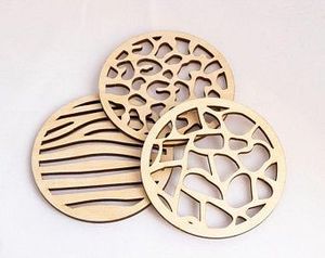 Posavasos personalizado moderno respetuoso con el medio ambiente 3,75 sublimación Hardboard Mdf Squarestone con posavasos trasero de corcho - Product Image 3