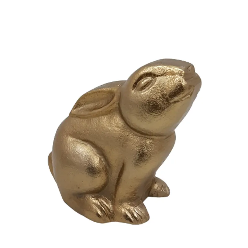 Modern Design Aluminium Decorative Rabbit Sculpture Rough Brass Gold Colour Home & Easter Gifting Hot Selling Products in Bulked