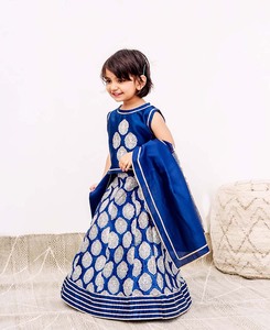 Conjuntos de Choli Lehenga sin Mangas para Niñas, Ropa Tradicional Chunni, Conjunto de Ghagra Choli Bordado para Adultos, Secado Rápido para Verano - Product Image 4