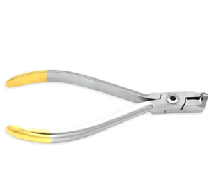 Pince dentaire orthodontique incurvée pour cintrer les fils en acier inoxydable Instrument manuel poignée en or Source d'alimentation dentaire chirurgicale - Product Image 2