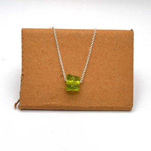 สร้อยคอเจาะแก้ว Moldavite ทำด้วยมือสำหรับผู้หญิง925สเตอร์ลิงเงินโรล่าลิงค์ห่วงโซ่โรแมนติกคลาสสิกสำหรับปาร์ตี้ - Product Image 5