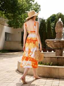 Vestido Maxi Largo sin Mangas con Estampado Tie-Dye, 100% Rayón, Estilo Holgado, Hecho a Mano, Moda para Mujer, Precio al por Mayor 2026 - Product Image 5