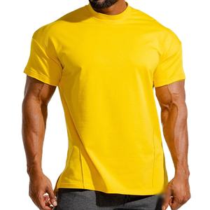 Nouveau design surdimensionné Crop Boxy Fit T-shirt hommes 100% coton goutte épaule Streetwear logo sur mesure T-shirt uni pour hommes - Product Image 1