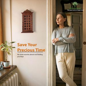 Porte-clés mural en bois de palissandre de qualité supérieure-Porte-clés carré Design Décoration murale Artisanat par le fabricant indien - Product Image 6