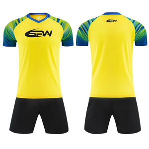 ชุดนักบอลเสื้อฟุตบอลกางเกงขาสั้นผ้าโพลีเอสเตอร์แห้งเร็วระบายอากาศได้ดีชุดเล่นกีฬาเปล่า - Product Image 5