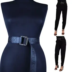 Cintos de tecido personalizados para mulheres e homens, vestido feminino estilo Rebel Street, cinto com fivela de cinto personalizada