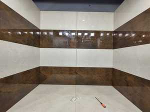 Azulejos de porcelana de gran formato súper brillante de 600x1200mm, aspecto de mármol moderno, Selmon Stardust perno, suelo comercial de Oro de bosque azul - Product Image 2