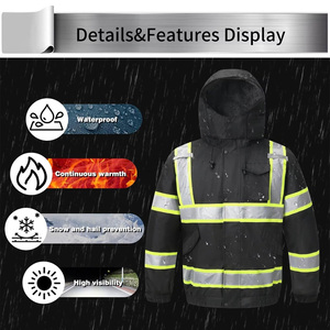 เสื้อแจ็กเก็ตความปลอดภัยสะท้อนแสงสำหรับงานปักลายโลโก้ตามสั่ง - Product Image 4