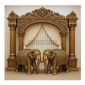 Novedad Fabulosa: Paneles 3D para Puerta de Boda del Sur de la India, Estatuas de Elefantes de Fibra de Vidrio de Tendencia, Entrada de Bienvenida Elegante - Product Image 2