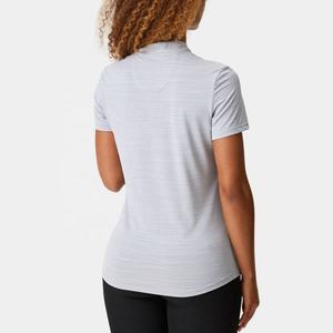 Nouveau design de polos jacquard en polyester écologique Vêtements de golf Slim Fit T-shirts de golf pour femmes - Product Image 2