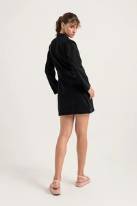 ชุดเดรสผ้ายีนส์แขนยาวสำหรับผู้หญิงชุดเดรสยีนส์แบบลำลองสำหรับ2025 OEM - Product Image 5