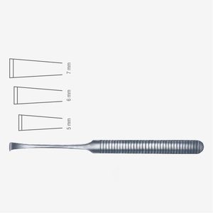 Elevador de hueso quirúrgico ortopédico Manual al por mayor 280mm 11 \ "ancho 11mm ancho de mandíbula 33mm palanca ósea Curva 11 \" ancho de mandíbula - Product Image 5