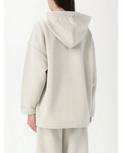 Sweats à capuche personnalisés à imprimé bouffant 3D pour femmes Pull à épaules tombantes 100% coton écologique de haute qualité - Product Image 2