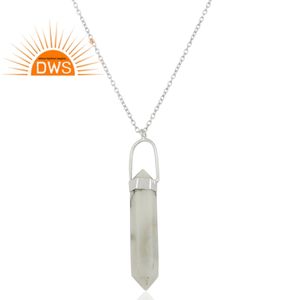 Collar con colgante de piedras preciosas de howlita Natural de plata de ley fina de la mejor calidad, joyería personalizada para mujer, regalo para ella - Product Image 2