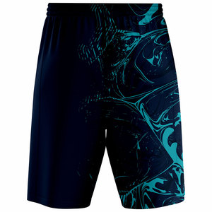 กางเกงขาสั้นบาสเก็ตบอลของผู้ชายกางเกงขาสั้นตาข่ายสีทึบมีกระเป๋ามีซิปสไตล์ขายดีพร้อมโลโก้ของคุณเอง - Product Image 4