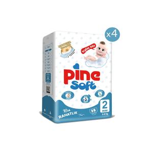 Mini paquet économique de 152 couches jetables pour bébés de 3 à 6 kg (4x38) - Product Image 1
