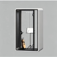 Bilik Praktik Kedap Suara Akustik Portabel Studio Musik Senyap dengan Lampu LED untuk Rekaman dan Praktik Profesional