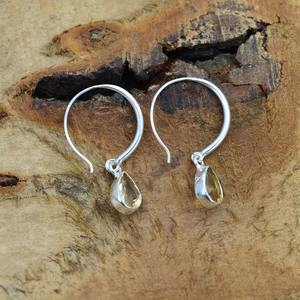 925 argent Sterling Boho Style boucles d'oreilles pour femmes classique Citrine pierres précieuses bijoux faits à la main pour cadeau de fête - Product Image 4