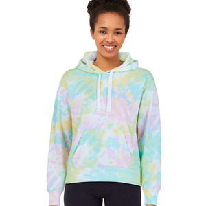 Sudaderas con capucha Tie-dye personalizadas para hombre al por mayor, Sudadera con capucha anti-pilling de poliéster y algodón tejido de estilo callejero a la moda - Product Image 1