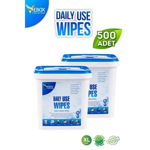 Juego de 2 Toallitas Húmedas Antialérgicas de Tamaño Único para Uso Diario, 500 Hojas Cada Una - Product Image 2