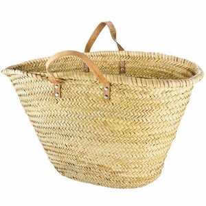 Natural <b>Baskets</b> Handmade Straw <b>Basket</b> with Two Handles Minimalist Design Open Top Storage Bucket Home Decoration Straw Lining - Product Image 2