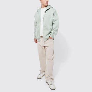 Sudadera con Capucha Impermeable Extra Grande de Forro Polar con Logotipo Personalizado al por Mayor, de Alta Calidad, Color Sólido, para Hombre - Product Image 1