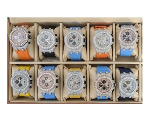 Reloj de diamantes totalmente Moissanite más vendido, reloj con correa azul AP estilo Hip Hop helado, edición limitada, suministro de pedido a granel de la mejor calidad - Product Image 2