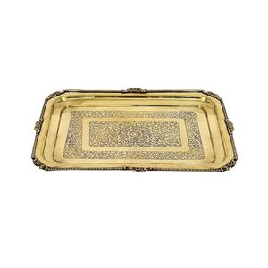Plateau de service rectangulaire en laiton - Artisanat exquis pour un service élégant - Product Image 5