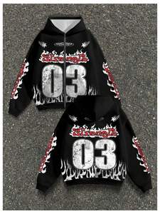 Mens fashion screen printing oversized <b>hoodie</b> heavy fabric streetwear design for casual wear comfort - Product Image 1