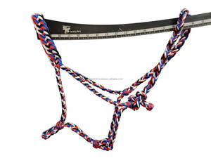 Premium Fancy Western Saddle Horse <b>Rope</b> <b>Halter</b> Handmade P.P Material in Blue/Black/Red/White Comfortable Fit Horse Weaving - Product Image 5
