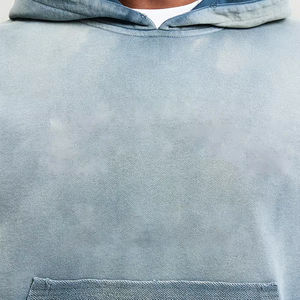 Sweat à capuche oversize en molleton délavé pour homme, 100 % coton, streetwear, poids lourd, épaules tombantes, impression sérigraphique, 330 grammes - Product Image 3