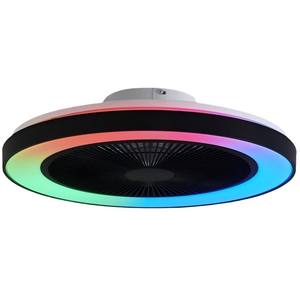 Ventilador de Techo Moderno de Perfil Bajo con LED, Control Remoto, 3 Velocidades, Luz RGB Regulable para Baño - Product Image 1