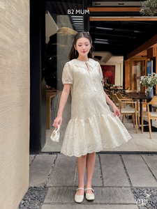 V1311 Cool Floral bordado niñas vestido de verano adecuado para el sudor absorbente y tela sin arrugas - Product Image 5