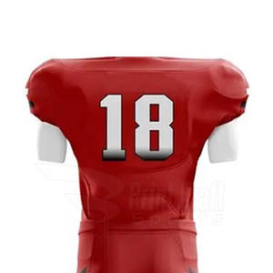 Uniforme de football américain sur mesure à séchage rapide de couleur unie vêtements de sport en polyester respirant pour adultes Type de football Taille XL - Product Image 5
